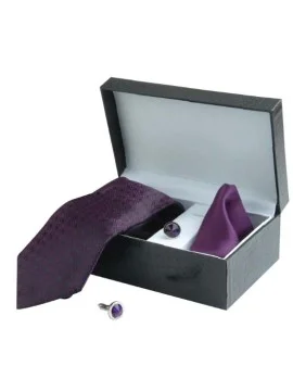 Purple Tie & Cufflink Combo Set